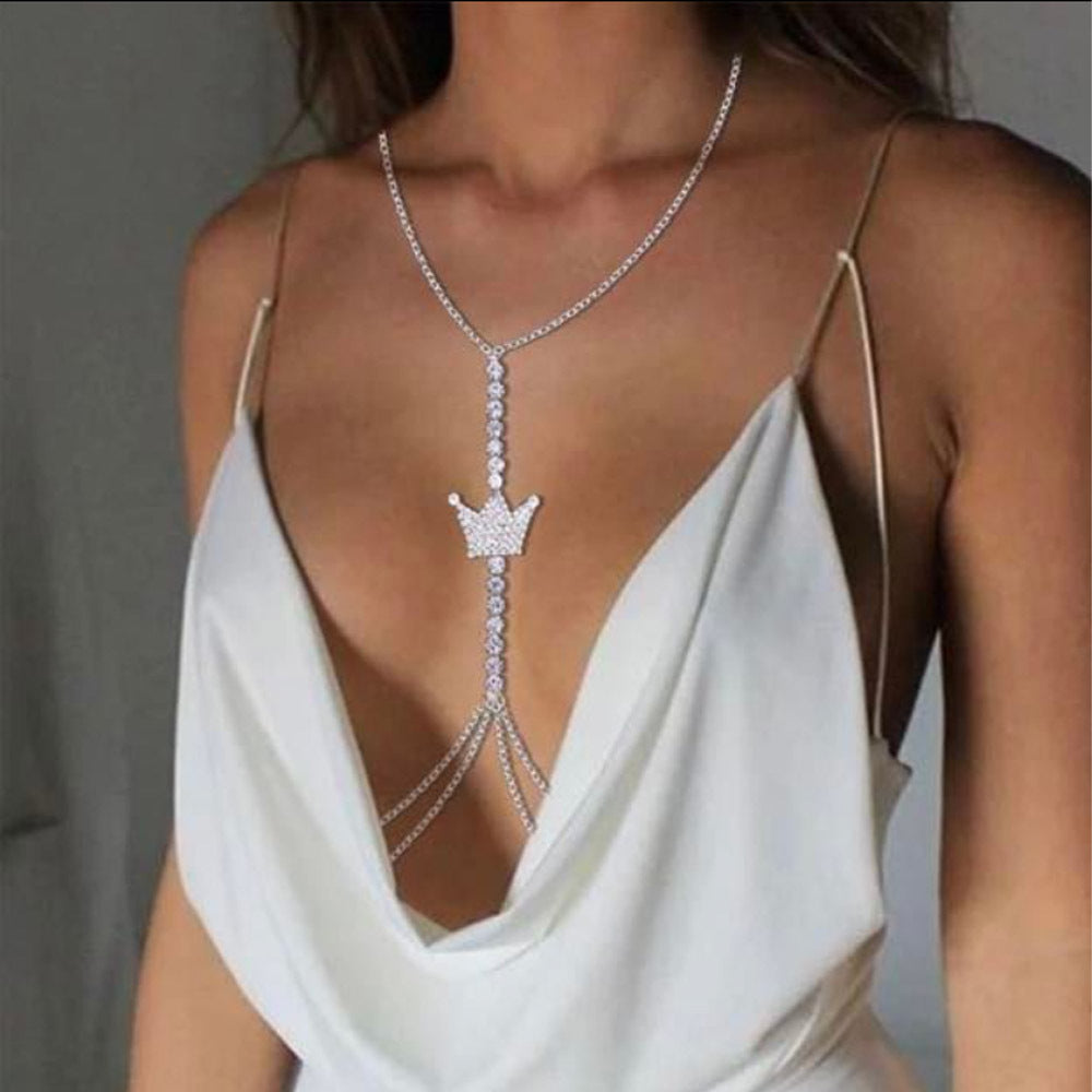 Multi-layer Tassel Chain On Neck Chest Necklace Female