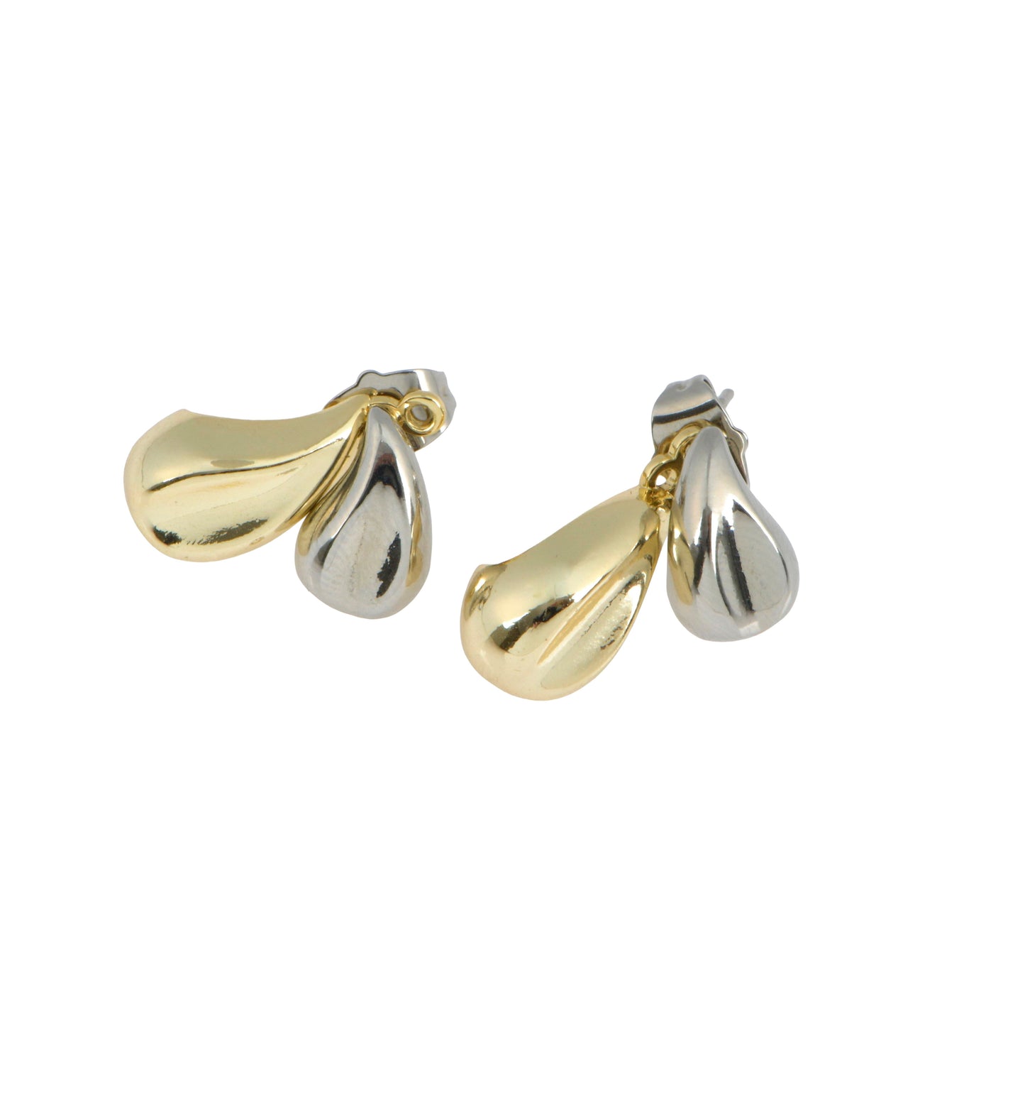 Two-tone double drop hoops