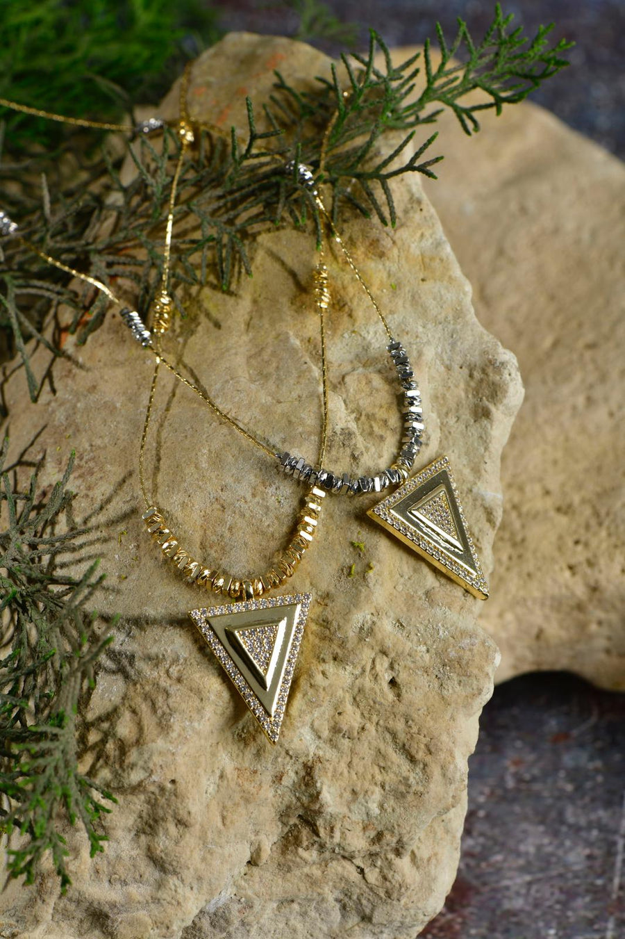 Golden Triangle Necklace