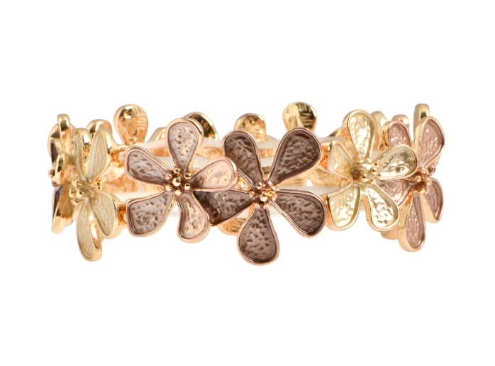 Pulsera flores doradas