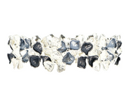 Pulsera flores metálicas