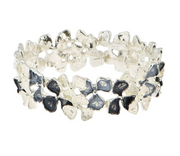 Pulsera flores metálicas