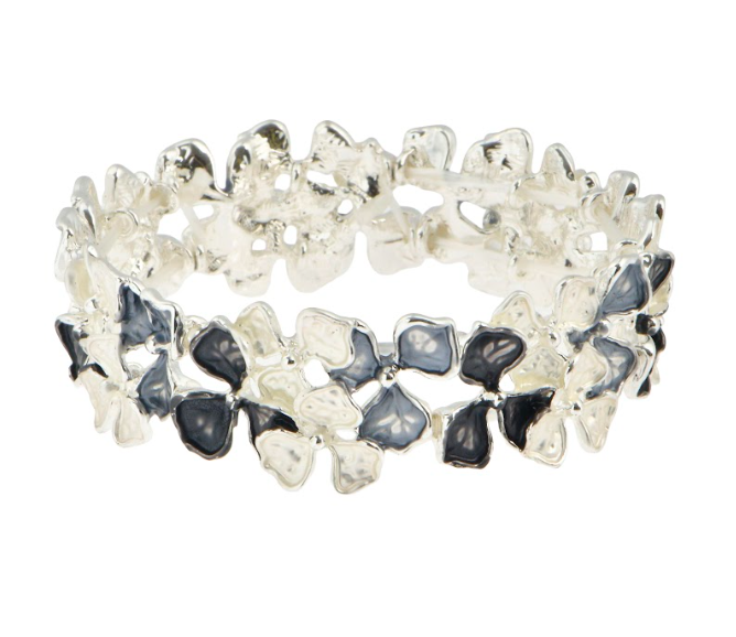 Pulsera flores metálicas