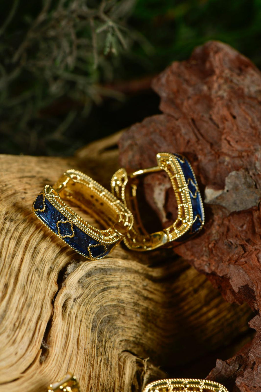 Navy blue rectangular