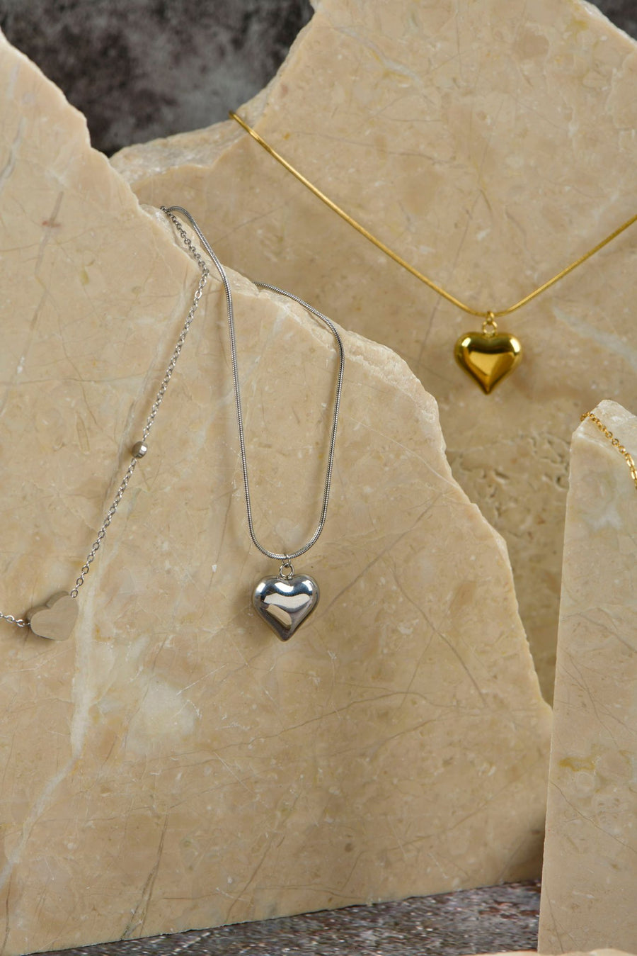 Smooth Silver Heart Necklace