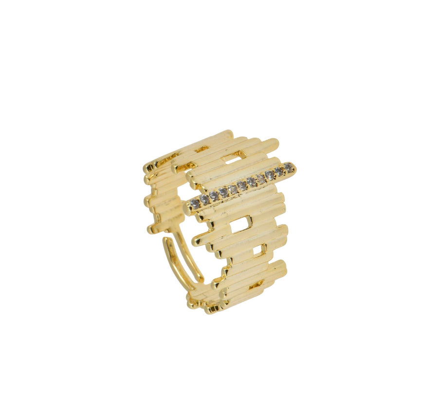 Bar Ring with Zirconia