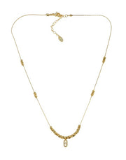 Gold Necklace with Oval Pendant