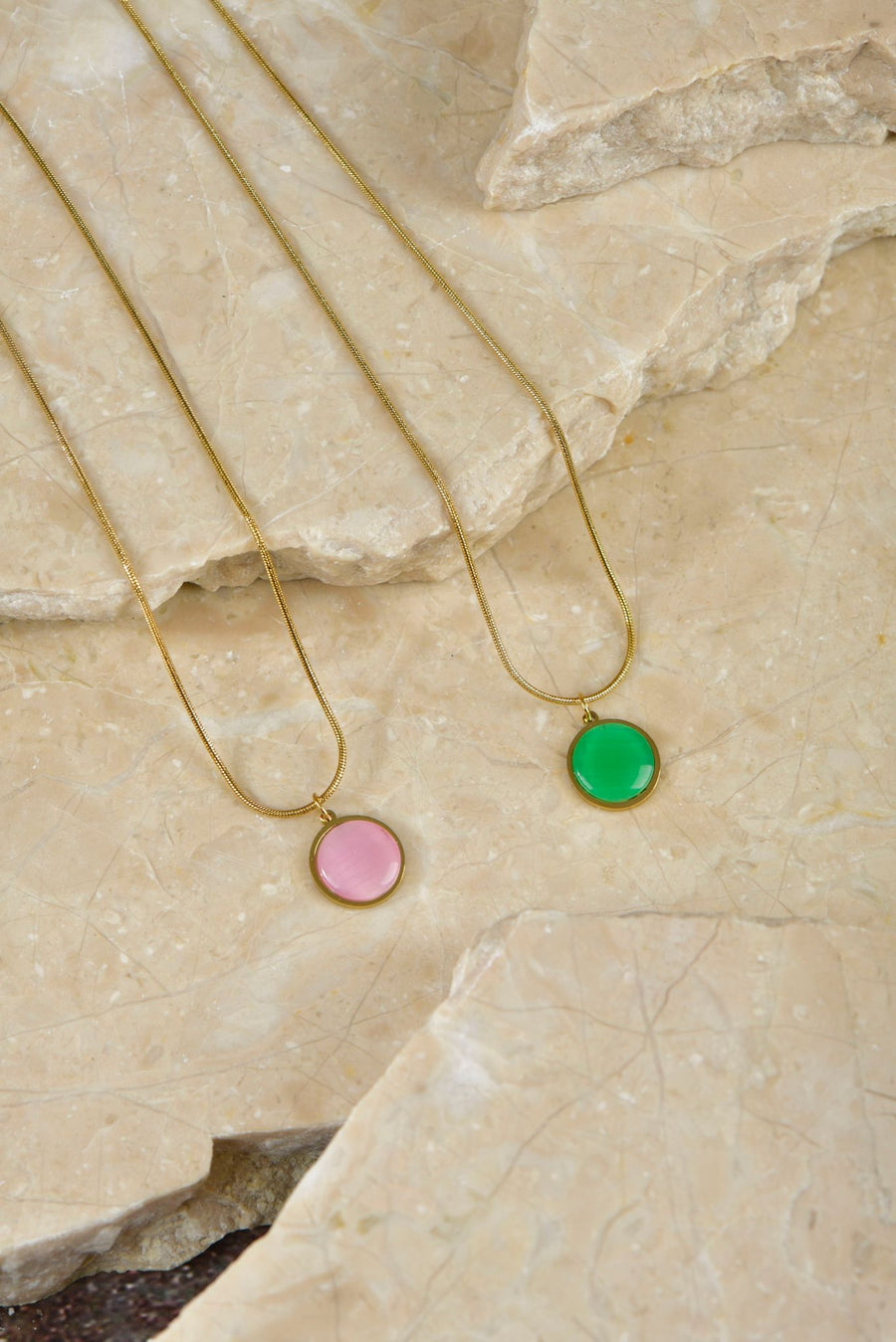 Light Pink Stone Necklace