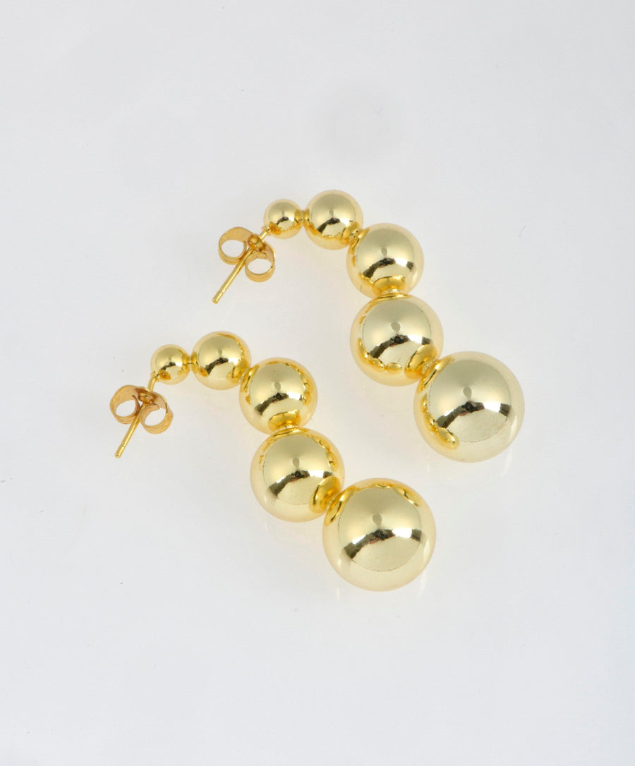 Golden bead hoops
