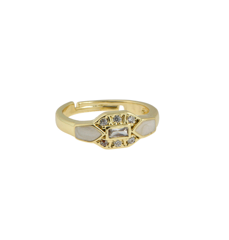 White Moon Ring