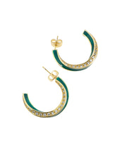 Green half-moon hoops