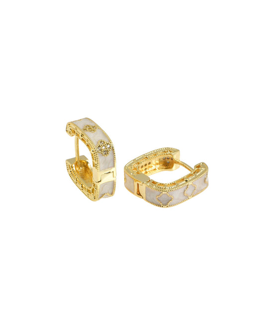 Rectangular ivory hoops