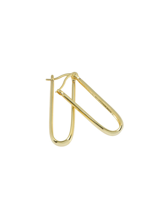 Minimalist gold U hoops