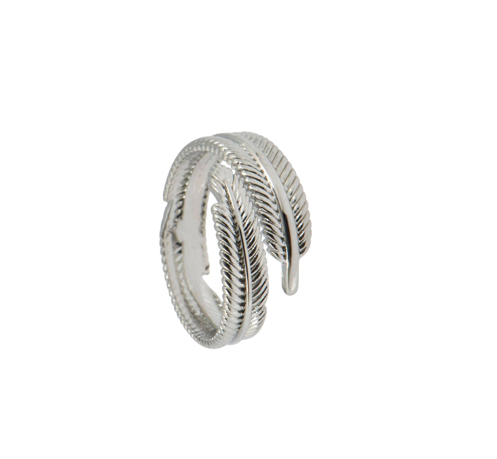 Silver Feather Ring