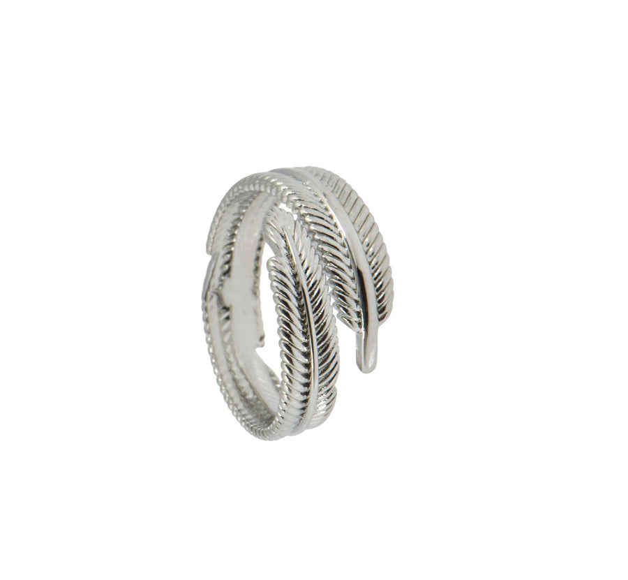 Silver Feather Ring