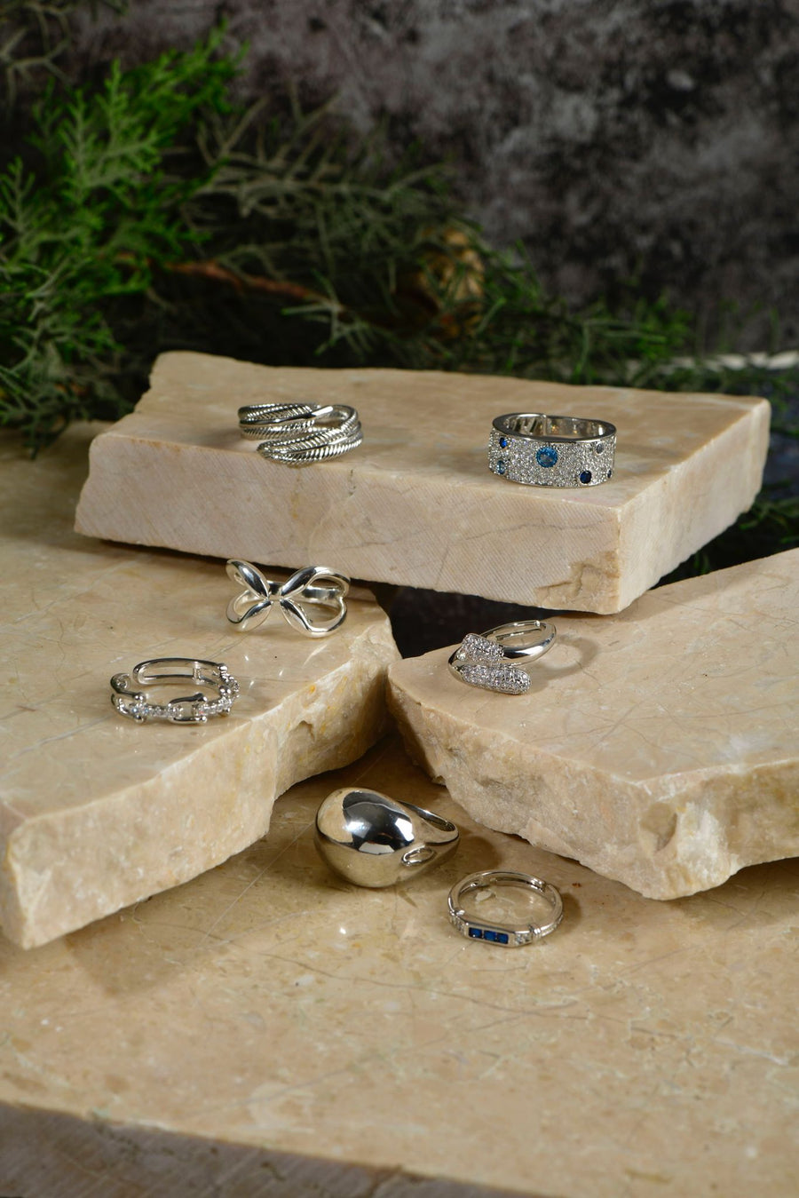 Silver Ring with Turquoise Stones