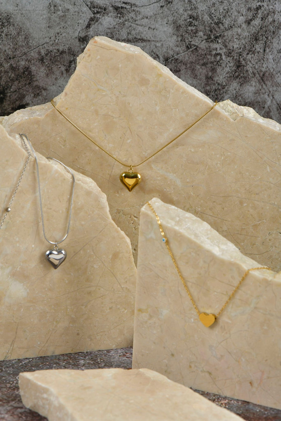 Smooth Golden Heart Necklace