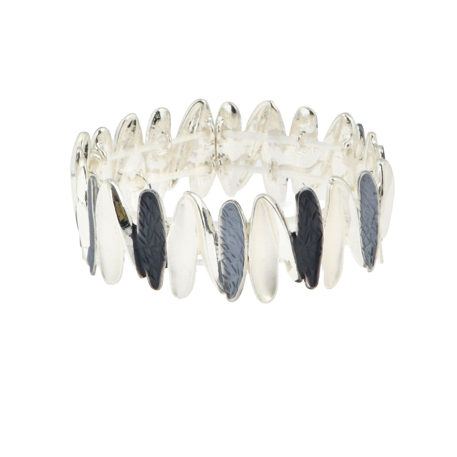 Silver Abstract Ivory Bracelet