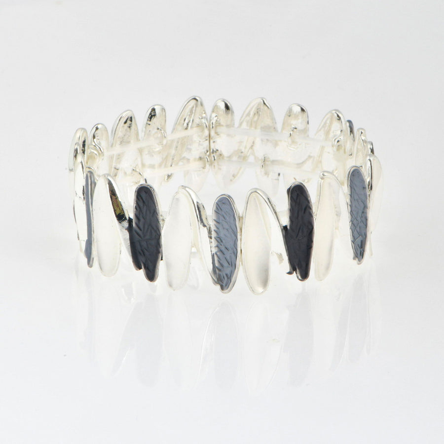 Silver Abstract Ivory Bracelet