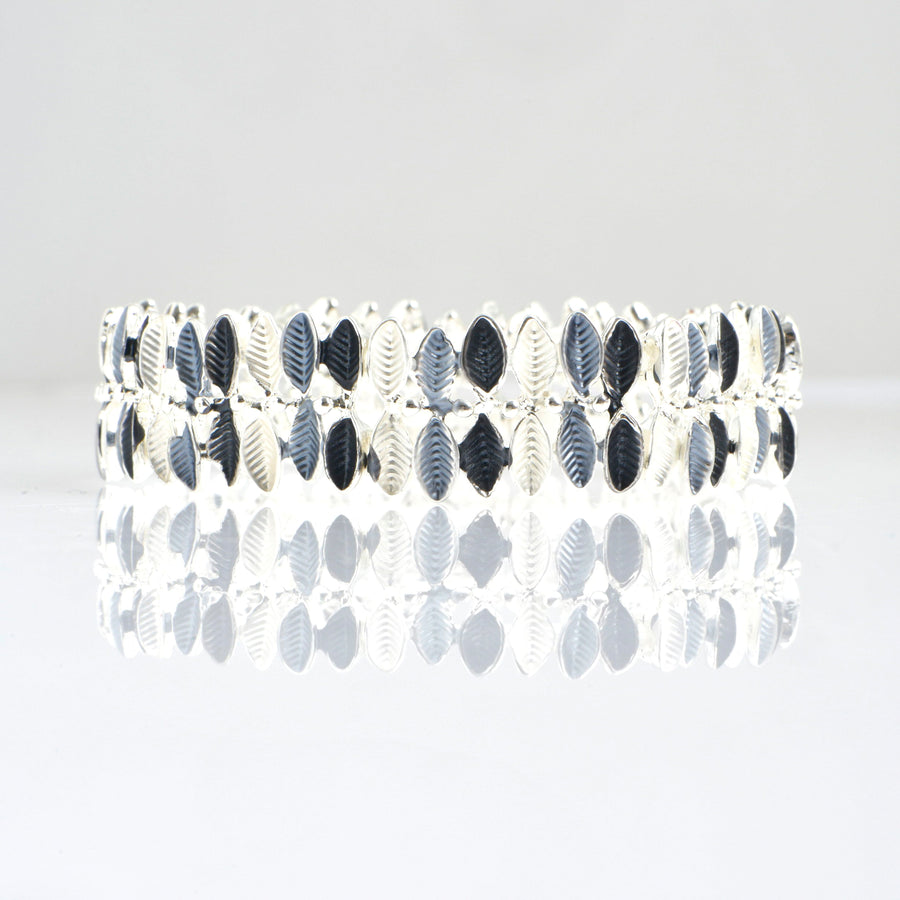 Pulsera hojas negras