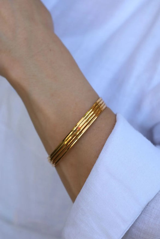Gold Plated Quadruple Ajda Bracelet (Copy1)