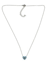 Blue and Black Heart Necklace