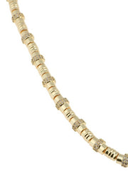 Gold Necklace with Sparkling Inlay