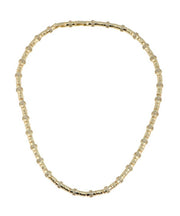 Gold Necklace with Sparkling Inlay