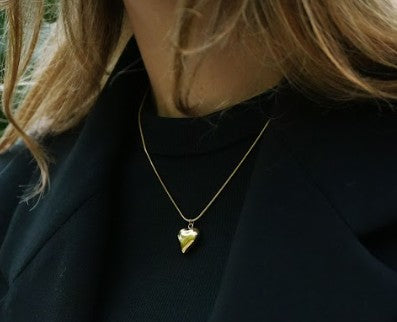 Smooth Golden Heart Necklace