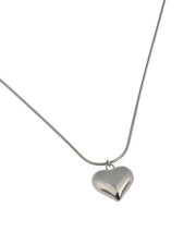 Smooth Silver Heart Necklace