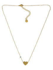 Heart Necklace with Golden Eye
