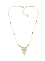 Golden Crystal Triangle Necklace