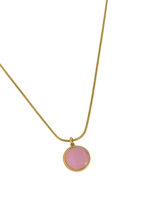 Light Pink Stone Necklace