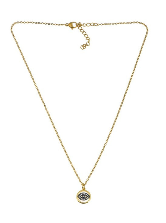 Black Eye Gold Necklace
