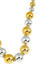 Gold and Silver Spheres Necklace