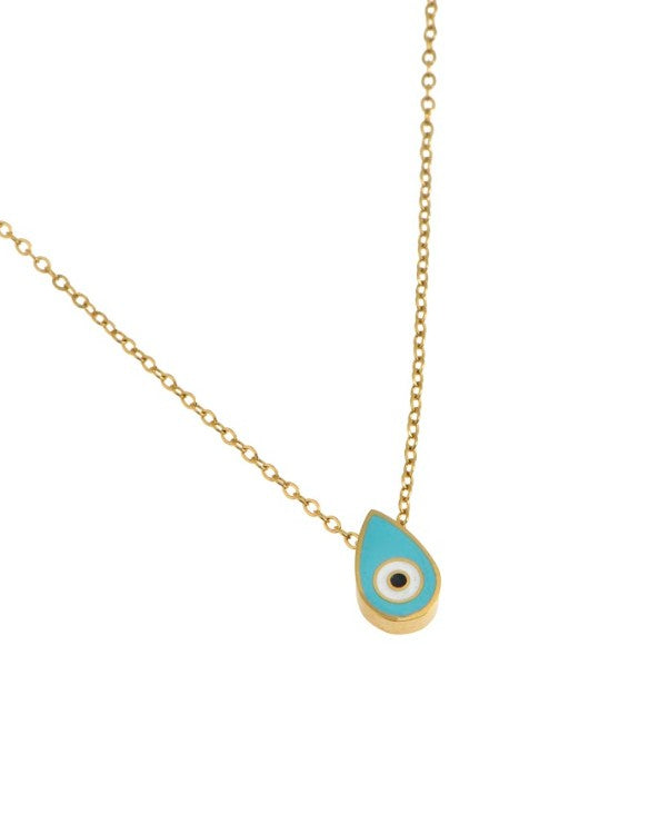 Blue Eye Drop Necklace