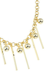 Gold Balls and Bars Necklace