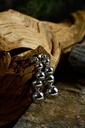 Silver bead hoops