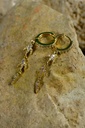 Dangling lightning bolt hoops