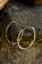 Gold Hoops with Black waves