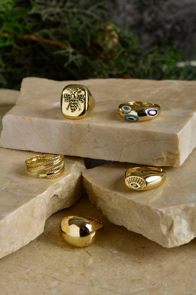 Golden Drop Ring