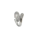Double Zirconia Silver Ring