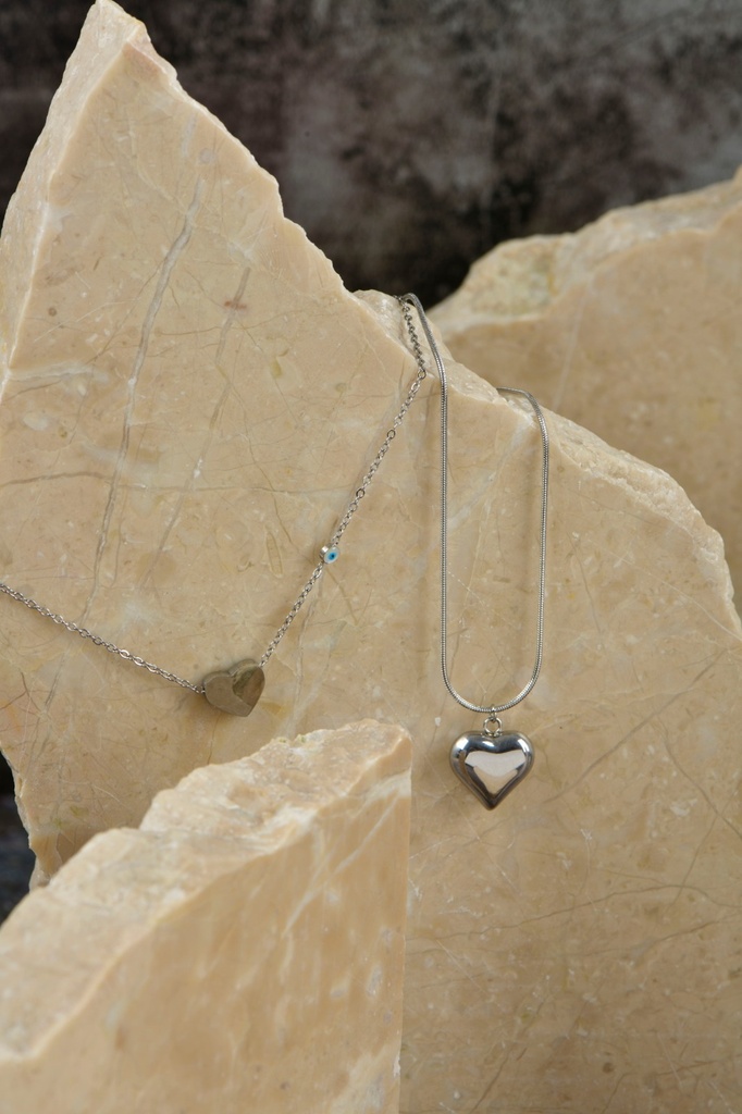 Heart Necklace with Eye 