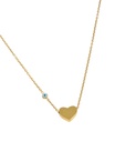 Heart Necklce with Golden Eye
