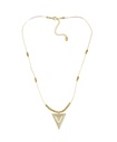 Golden Crystal Triangle Necklace 