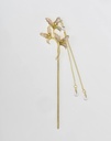 Elegant Floral Hair Stick with Pearls