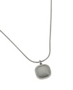 Silver Necklace with Grey Stone