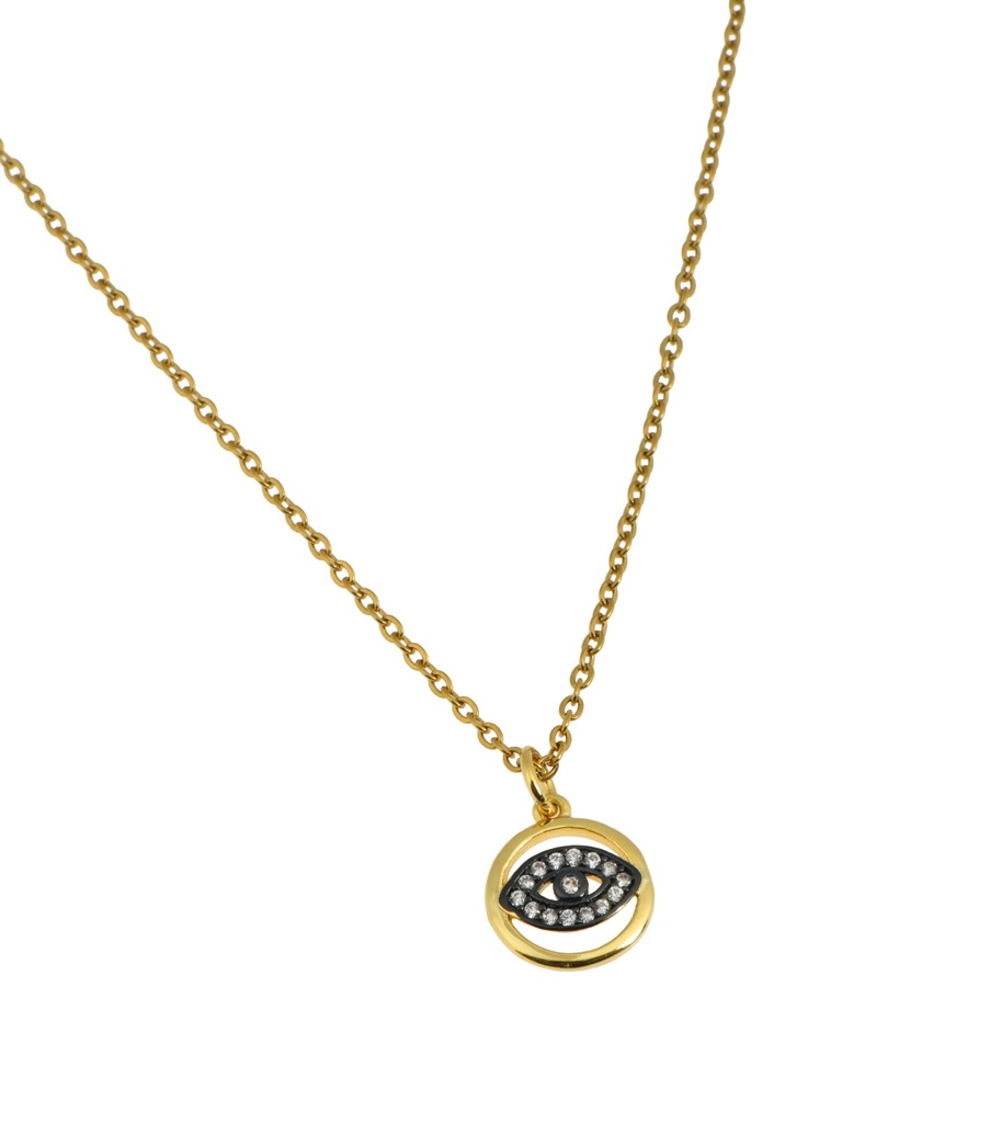 Black Eye Gold Necklace