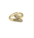 Double Gold Zirconia Ring