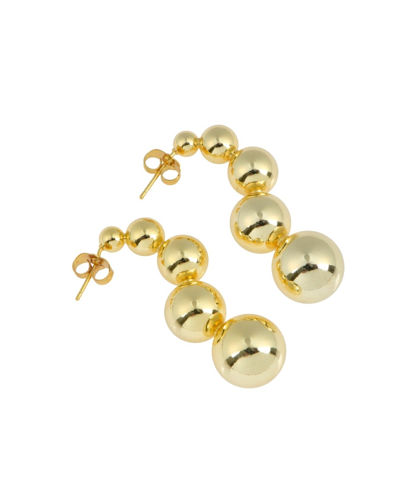 Golden bead hoops